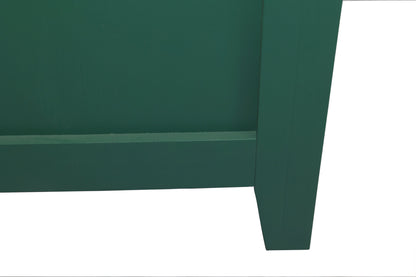 Green accent cabinet close-up showing leg detail, HouseOfZazla mid-century modern buffet on Tampa Home & Garden Store