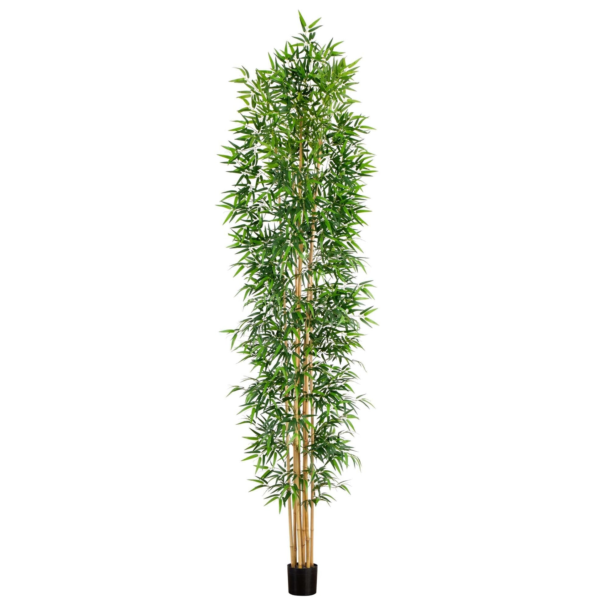12’ Artificial Bamboo Tree with Real Bamboo Trunks - Tampa Home & Garden Store