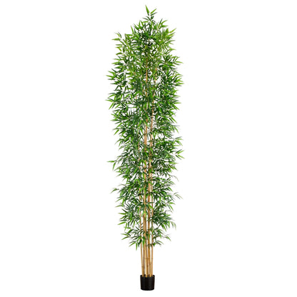 12’ Artificial Bamboo Tree with Real Bamboo Trunks - Tampa Home & Garden Store