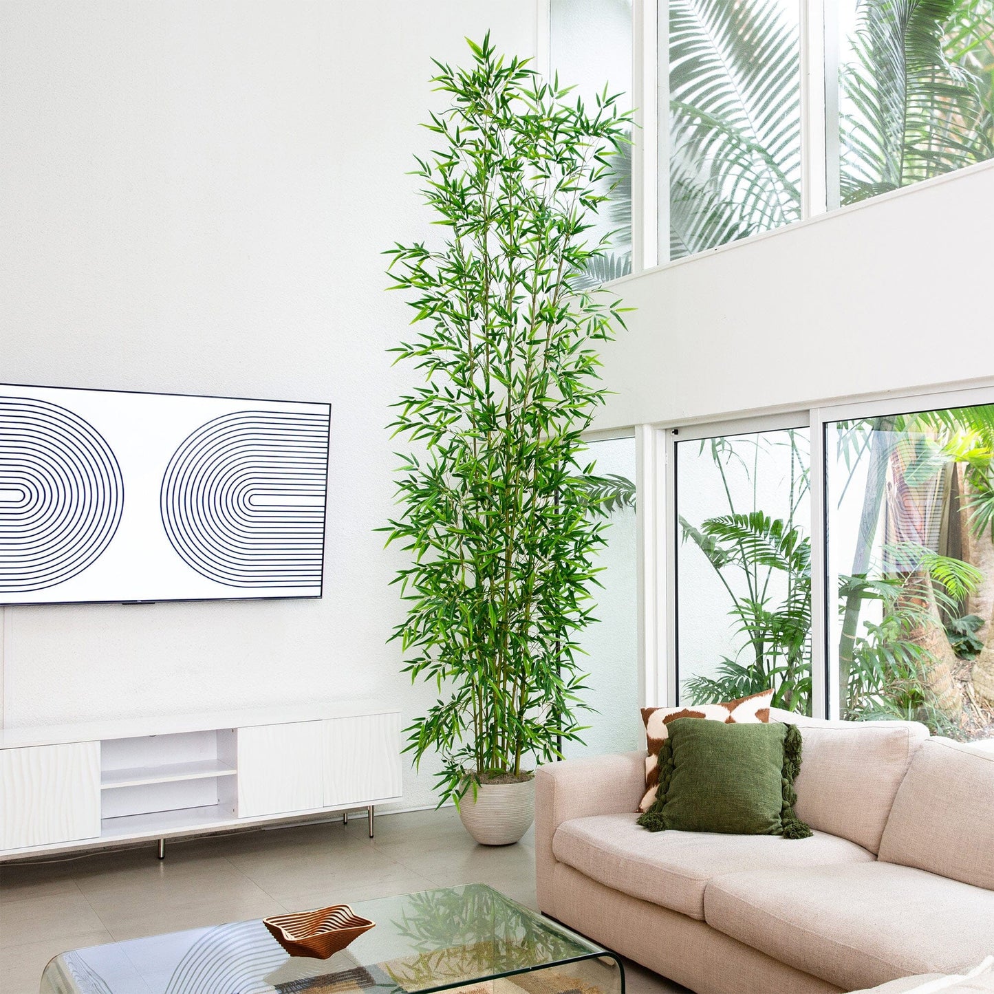 12’ Artificial Green Bamboo Tree - Tampa Home & Garden Store