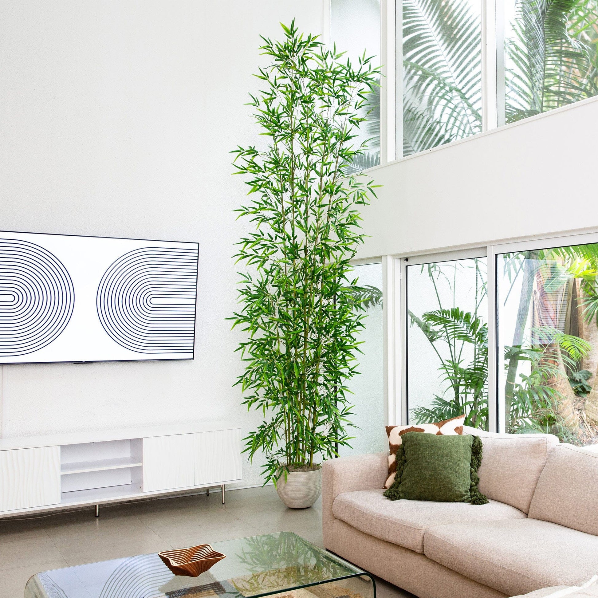 12’ Artificial Green Bamboo Tree - Tampa Home & Garden Store