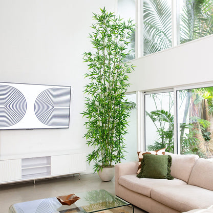 12’ Artificial Green Bamboo Tree - Tampa Home & Garden Store