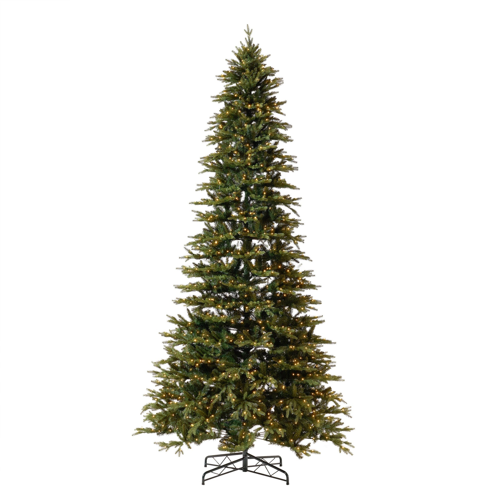 12’ Belgium Fir “Natural Look” Artificial Christmas Tree with 1500 Clear LED Lights and 4962 Bendable Branches - Tampa Home & Garden Store