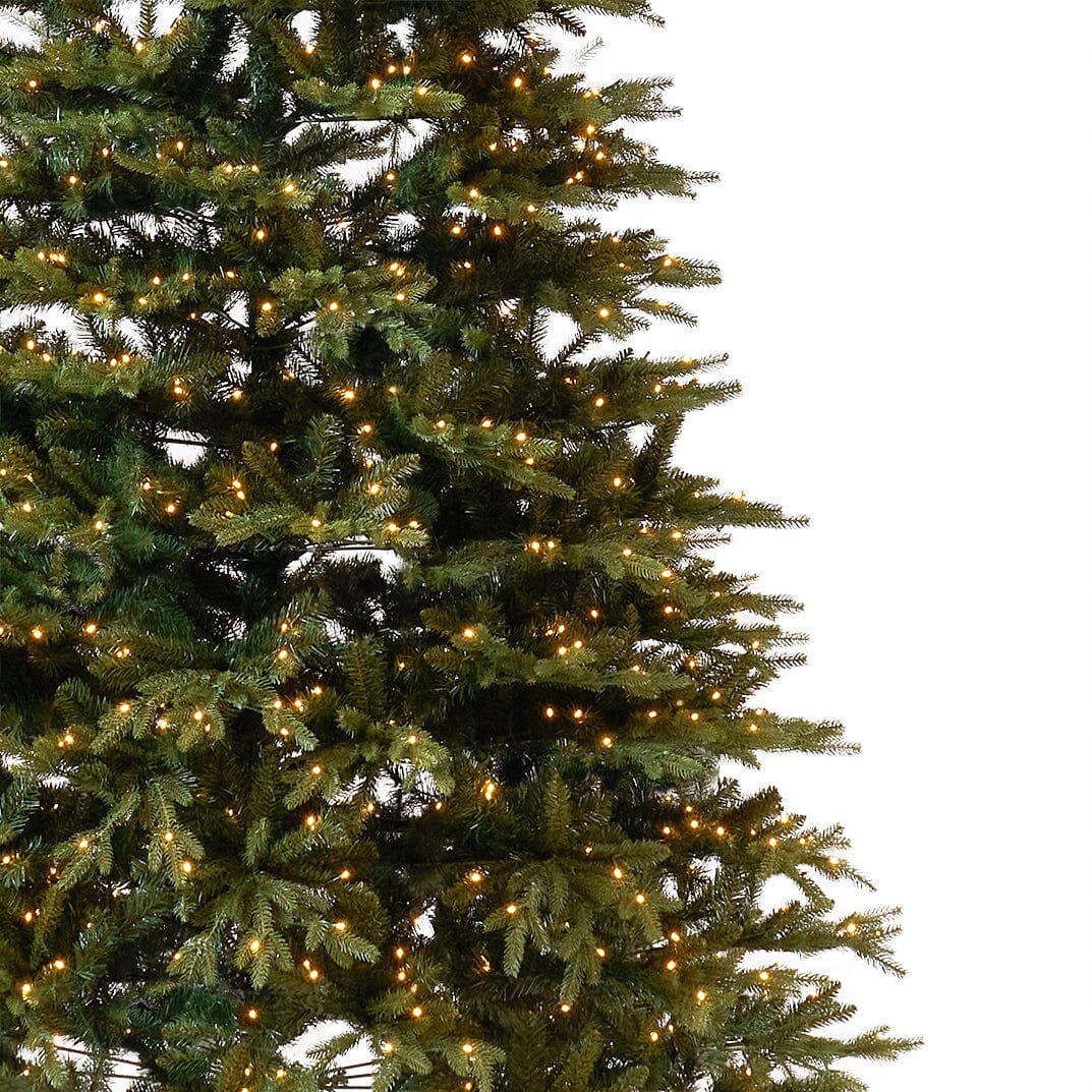 12’ Belgium Fir “Natural Look” Artificial Christmas Tree with 1500 Clear LED Lights and 4962 Bendable Branches - Tampa Home & Garden Store