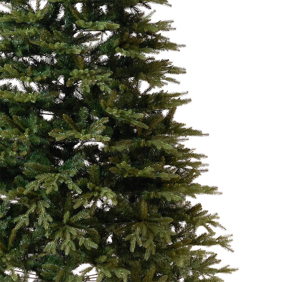 12’ Belgium Fir “Natural Look” Artificial Christmas Tree with 1500 Clear LED Lights and 4962 Bendable Branches - Tampa Home & Garden Store