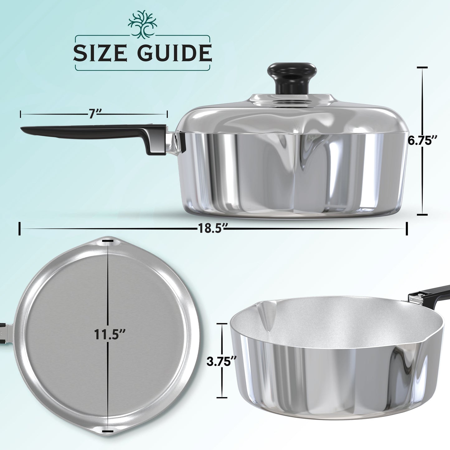 Sauteuse de 30 cm avec couvercle