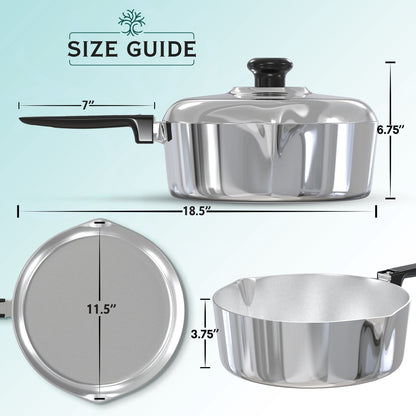 Sauteuse de 30 cm avec couvercle