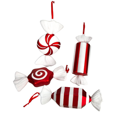 12” Jumbo Assorted Candy-Holiday Christmas Deluxe Shatterproof Ornament Set of 4 - Tampa Home & Garden Store