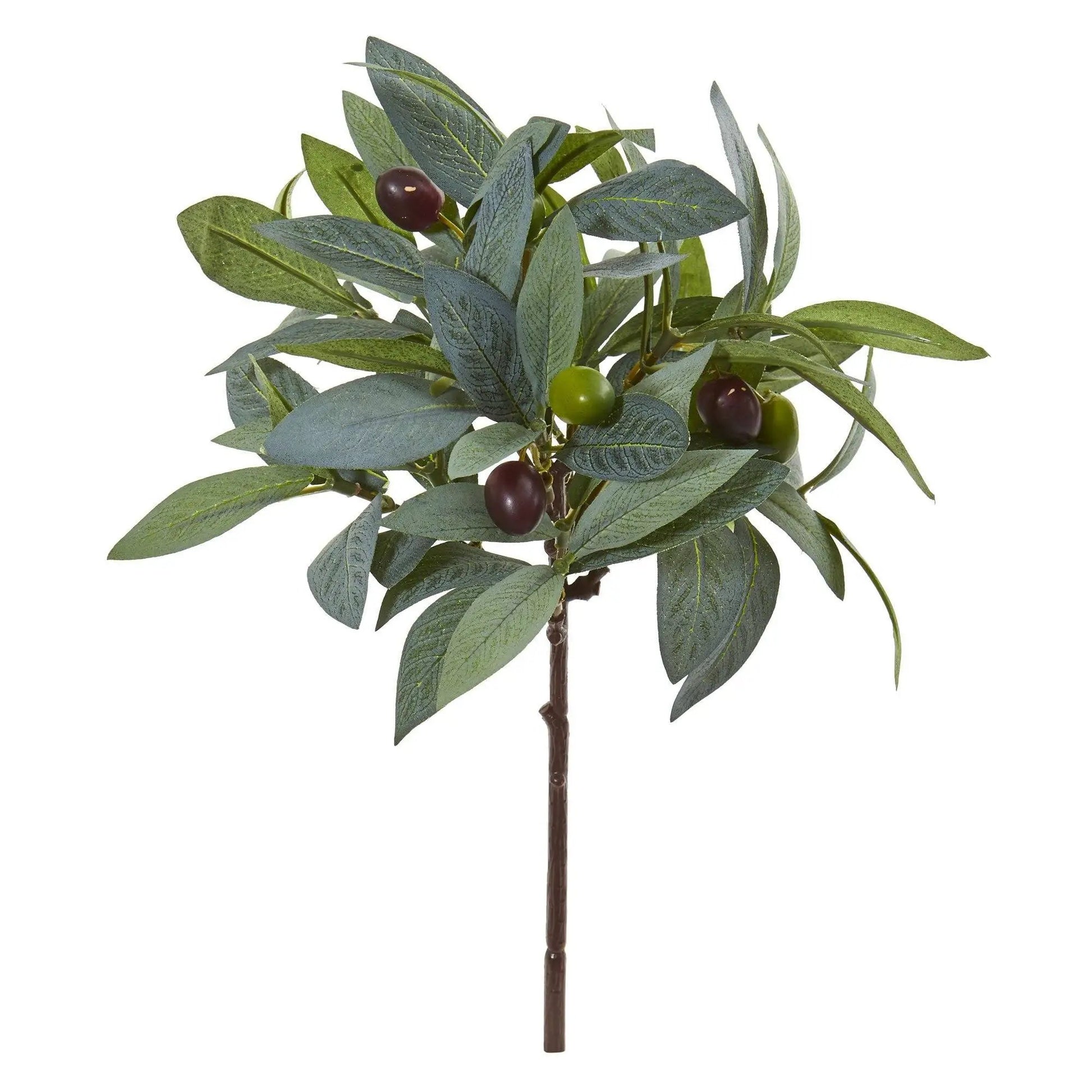 12” Olive Branch Artificial Plant with Berries (Set of 12) - Tampa Home & Garden Store