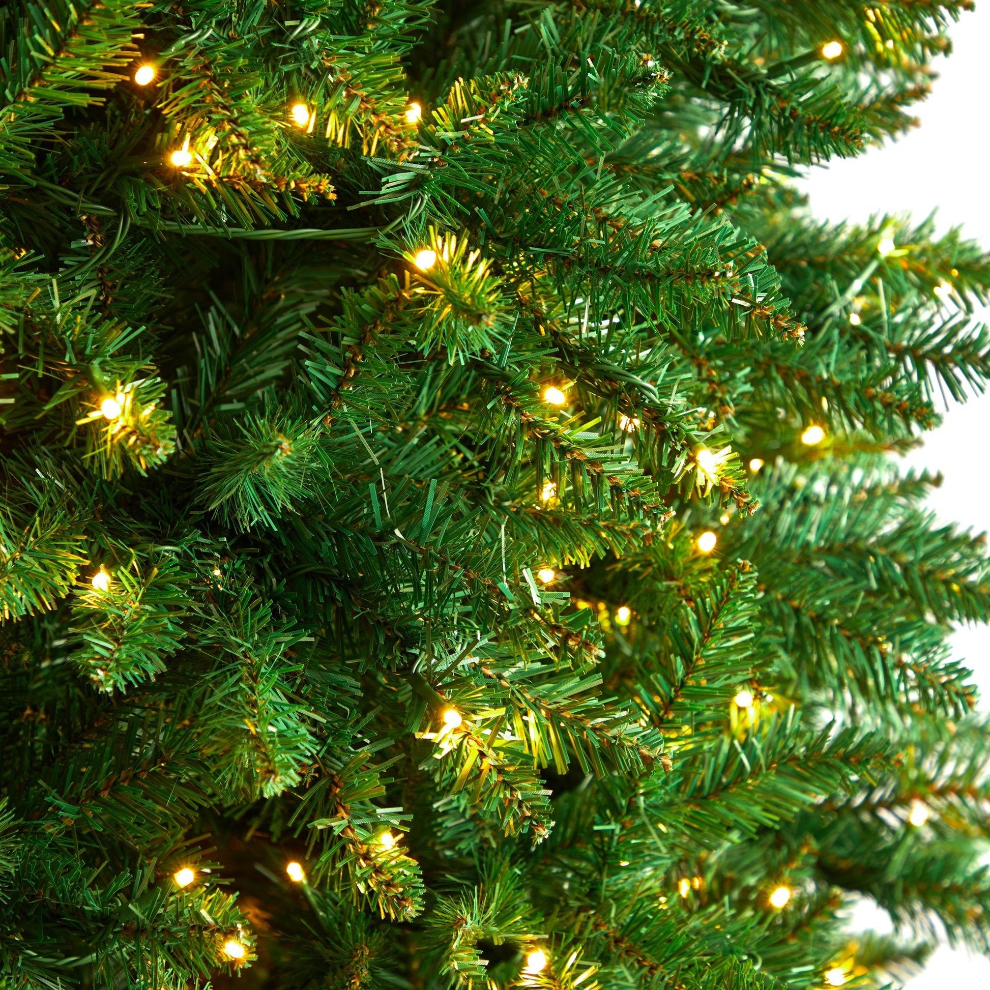 12’ Slim Green Mountain Pine Artificial Christmas Tree with 1100 Clear LED Lights and 3235 Tips - Tampa Home & Garden Store