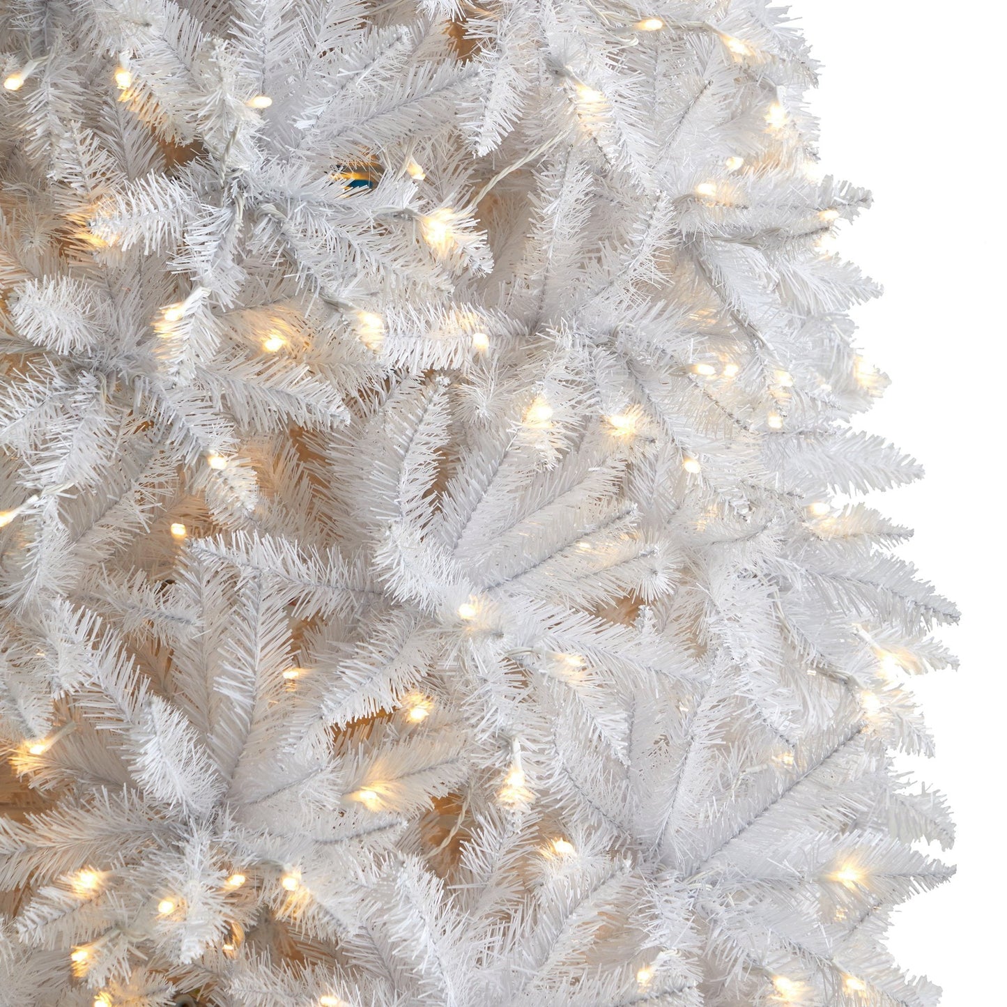 12’ Slim White Artificial Christmas Tree with 1100 Warm White LED Lights and 3235 Bendable Branches - Tampa Home & Garden Store
