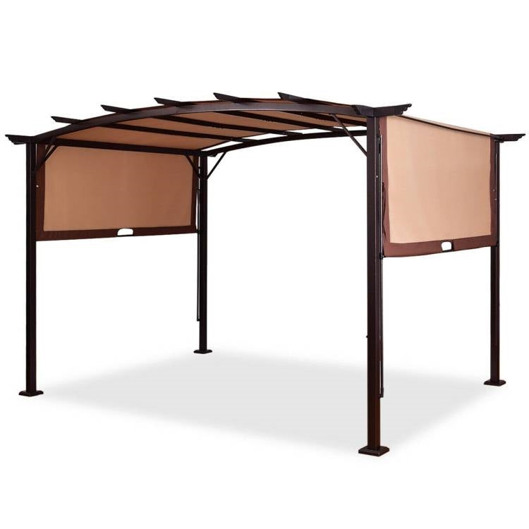 12 ft x 9 ft Steel Outdoor Pergola Gazebo Canopy Sun Shelter - Tampa Home & Garden Store