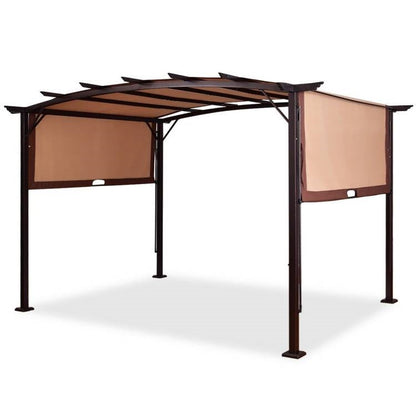 12 ft x 9 ft Steel Outdoor Pergola Gazebo Canopy Sun Shelter - Tampa Home & Garden Store
