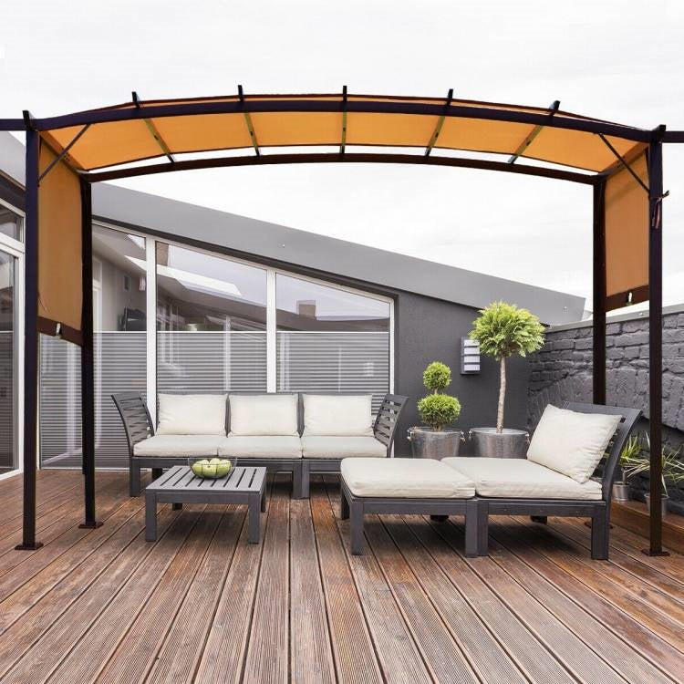 12 ft x 9 ft Steel Outdoor Pergola Gazebo Canopy Sun Shelter - Tampa Home & Garden Store