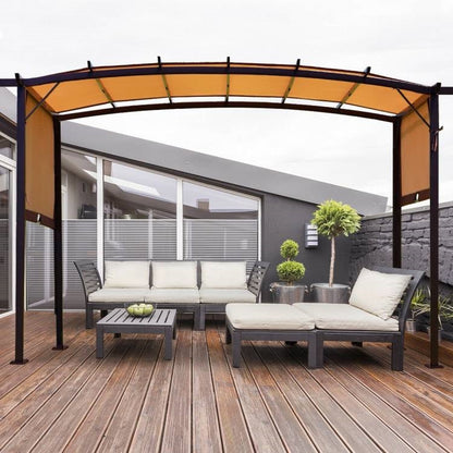 12 ft x 9 ft Steel Outdoor Pergola Gazebo Canopy Sun Shelter - Tampa Home & Garden Store
