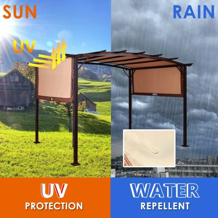 12 ft x 9 ft Steel Outdoor Pergola Gazebo Canopy Sun Shelter - Tampa Home & Garden Store
