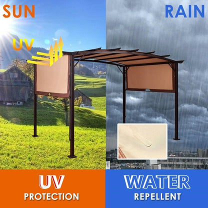 12 ft x 9 ft Steel Outdoor Pergola Gazebo Canopy Sun Shelter - Tampa Home & Garden Store