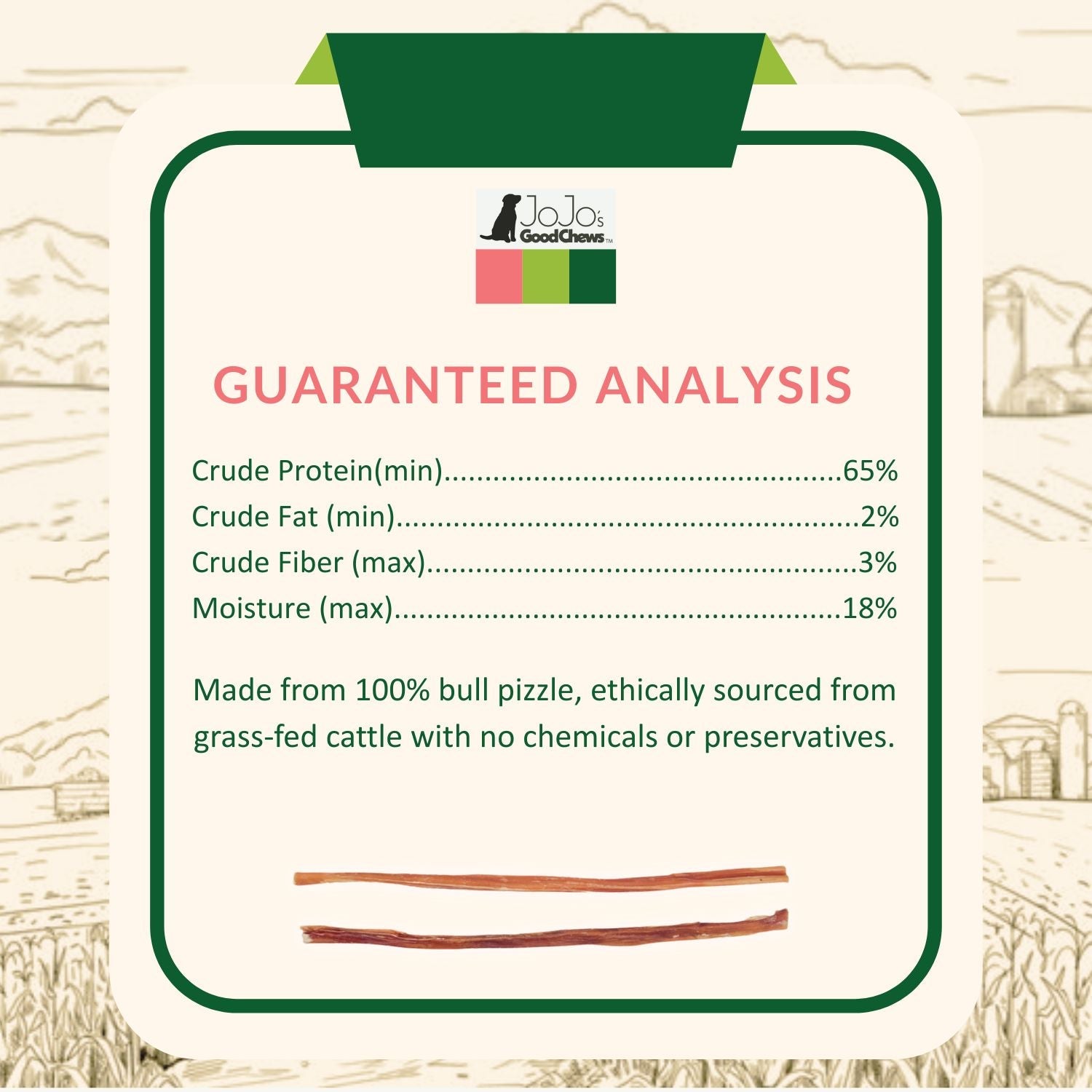 Beef Bully Stick Dog Treats packaging label 12-inch thin, 25 per case American Pet Supplies on Tampa Home & Garden Store