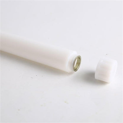 Stevvex white flameless LED taper candle with cap, warm white wax finish on Tampa Home & Garden Store