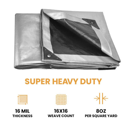 12’ x 25’ Super Heavy Duty Poly Tarp - Tampa Home & Garden Store