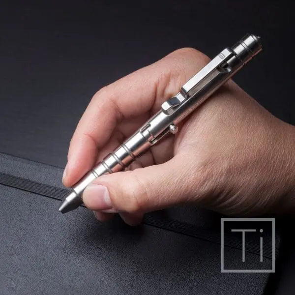 GPCA 1945 Bolt-Action Pen PRO in titanium and aluminum, handheld EDC ballpoint on Tampa Home & Garden Store