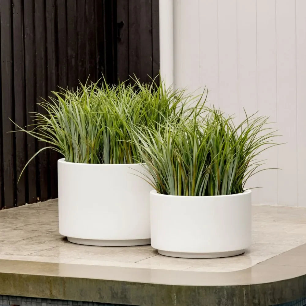 The Shoob Cylindrical Planter | Modern Round Sculpture Pot
