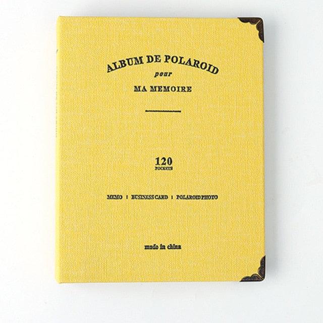120-pocket PU leather Polaroid mini photo album yellow by Stevvex on Tampa Home & Garden Store