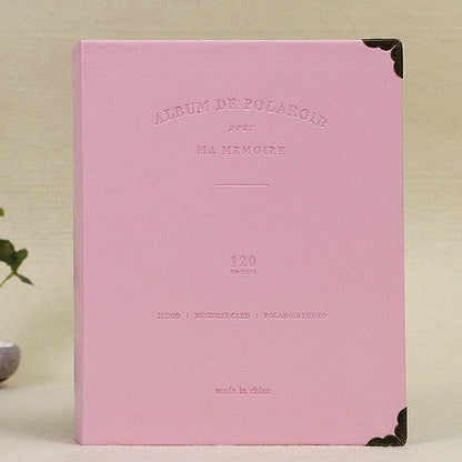 Photo album Stevvex 120-pocket PU leather for 3 inch Polaroid mini pink scrapbook gift on Tampa Home & Garden Store