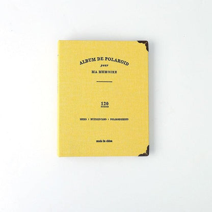 120-pocket PU leather photo album by Stevvex in yellow for 3 inch Polaroid mini prints on Tampa Home & Garden Store