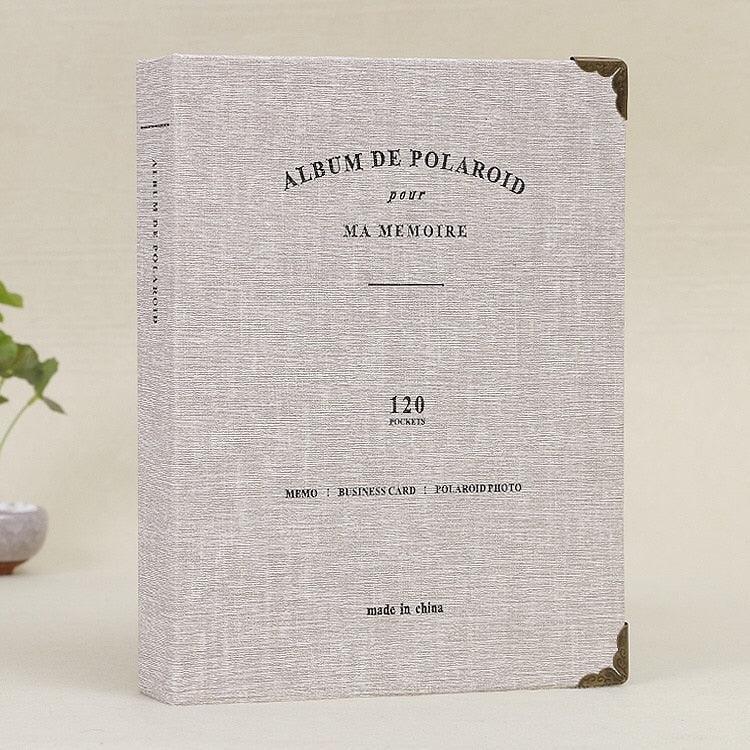 120-pocket PU leather photo album for 3-inch Polaroid mini by Stevvex, light gray cover on Tampa Home & Garden Store