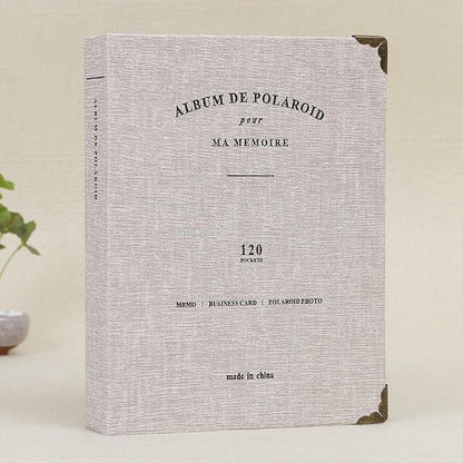 120-pocket PU leather photo album for 3-inch Polaroid mini by Stevvex, light gray cover on Tampa Home & Garden Store