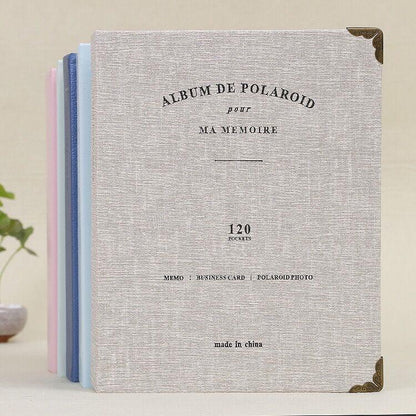 Stevvex PU leather photo album set, pastel spines, 120 pockets for 3-inch Polaroid photos on Tampa Home & Garden Store