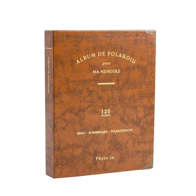 Stevvex 120-pocket PU leather photo album brown cover for 3-inch Polaroid mini photos on Tampa Home & Garden Store