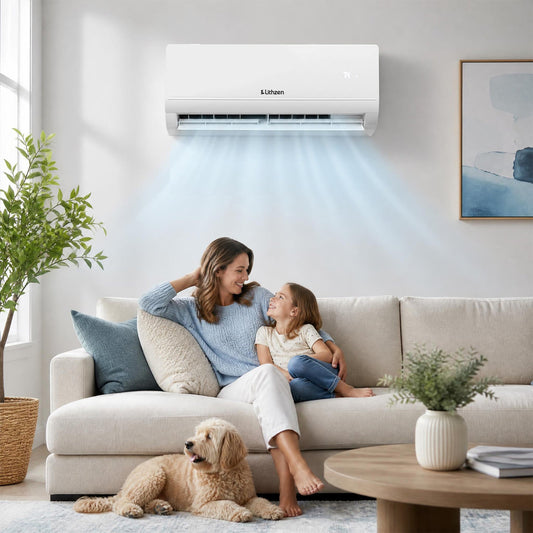 12000 BTU mini split air conditioner & heater with WiFi, white Lithzen wall unit on Tampa Home & Garden Store