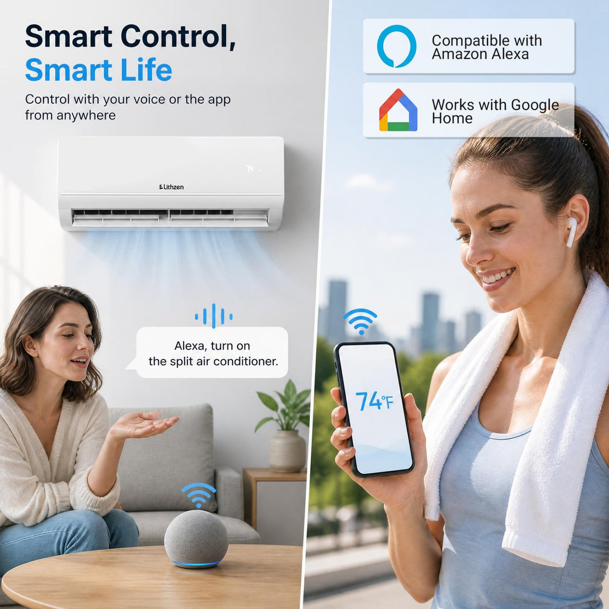DirectDeals 12000 BTU mini split with WiFi; wall-mounted unit, Alexa/Google Home compatible on Tampa Home & Garden Store