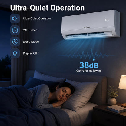 DirectDeals 12000 BTU mini split AC/heater with WiFi, wall-mounted unit, ultra-quiet operation on Tampa Home & Garden Store