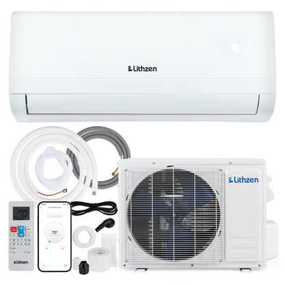 12000 BTU mini split indoor unit with WiFi, white; outdoor condenser and remote, Lithzen on Tampa Home & Garden Store