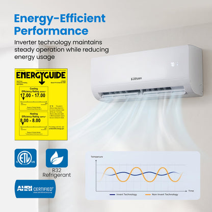 DirectDeals 12000 BTU mini split system, white wall-mounted air conditioner and heater with WiFi on Tampa Home & Garden Store