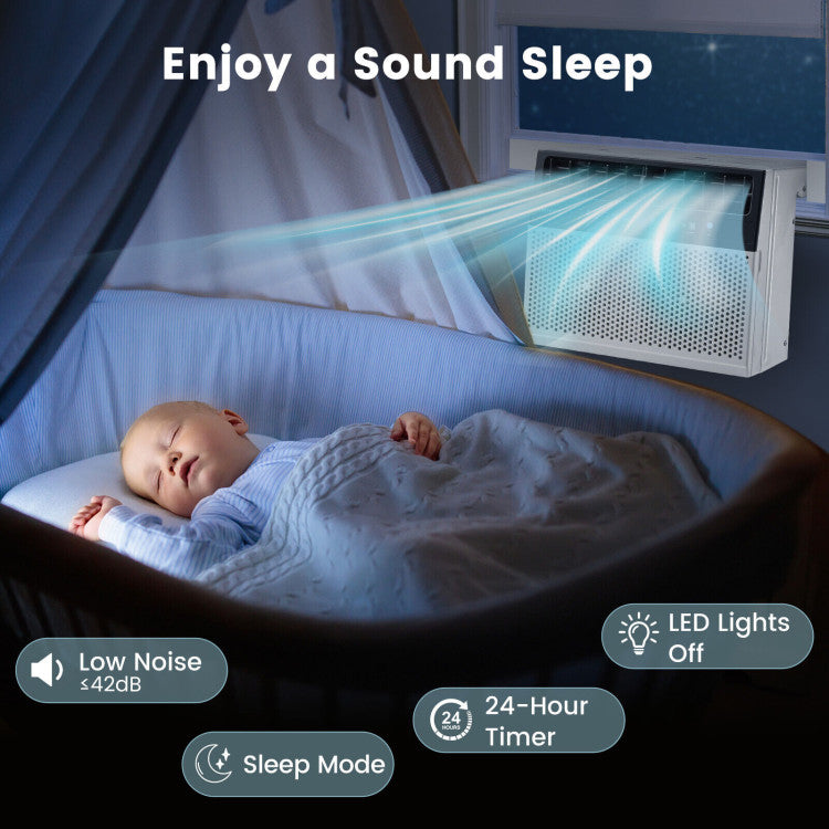 Dual BTU Window AC – 10k/12k with Remote