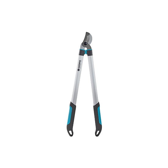 Pruning Lopper EasyCut 680 B by Gardena, silver aluminum handles with blue accents on Tampa Home & Garden Store
