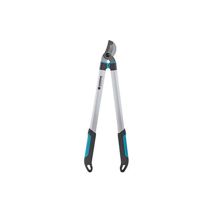 Pruning Lopper EasyCut 680 B by Gardena, silver aluminum handles with blue accents on Tampa Home & Garden Store