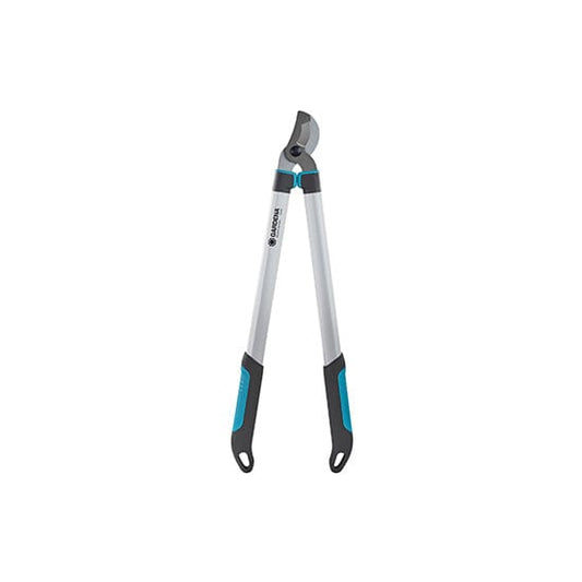 Pruning Lopper EasyCut 680 B by Gardena, silver aluminum handles with blue accents on Tampa Home & Garden Store
