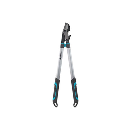 Pruning Lopper EnergyCut 750 B by Gardena with silver aluminum handles and black teal grips on Tampa Home & Garden Store