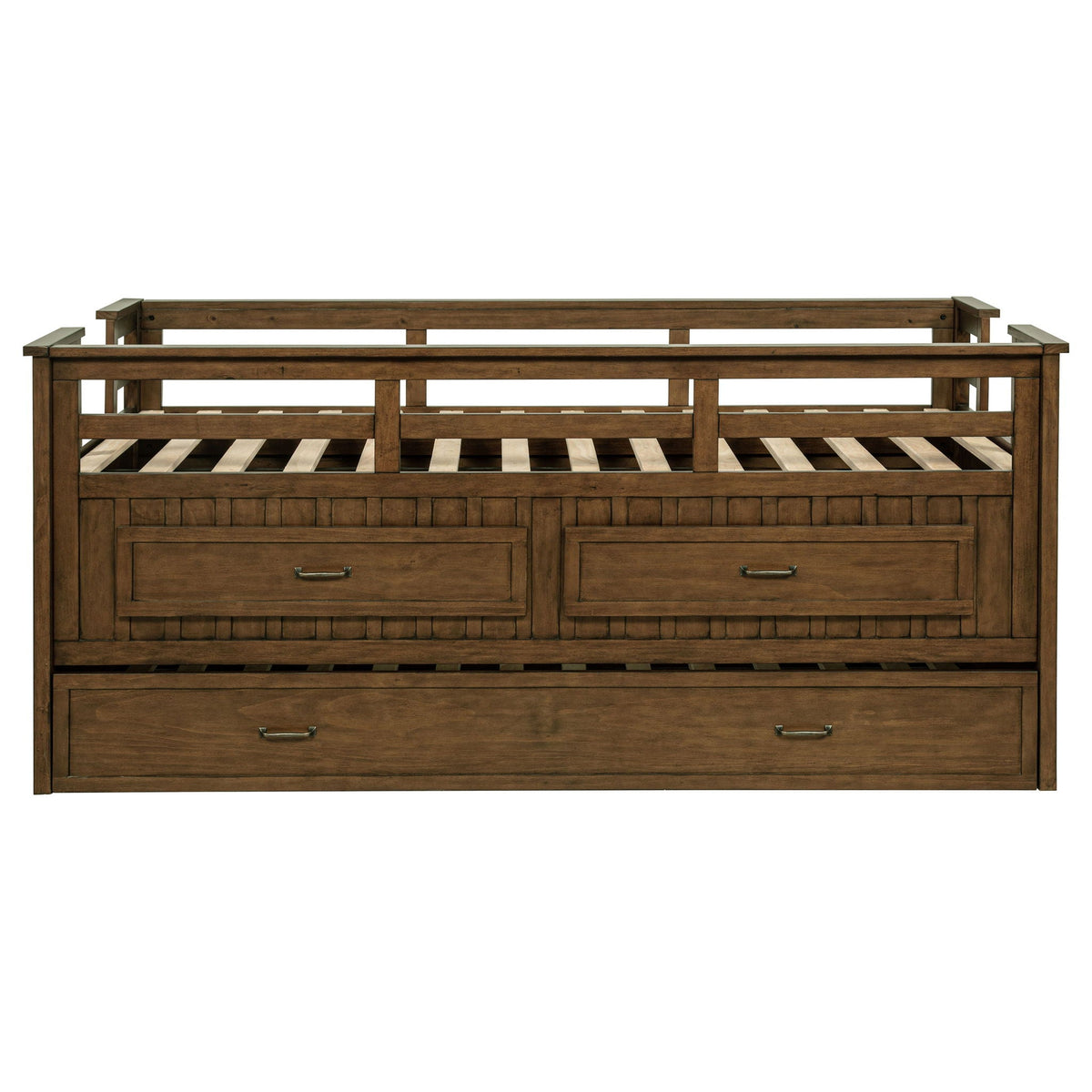 Starboard Captain's Bed with Trundle by HouseOfZazla in brown wood with front drawers on Tampa Home & Garden Store