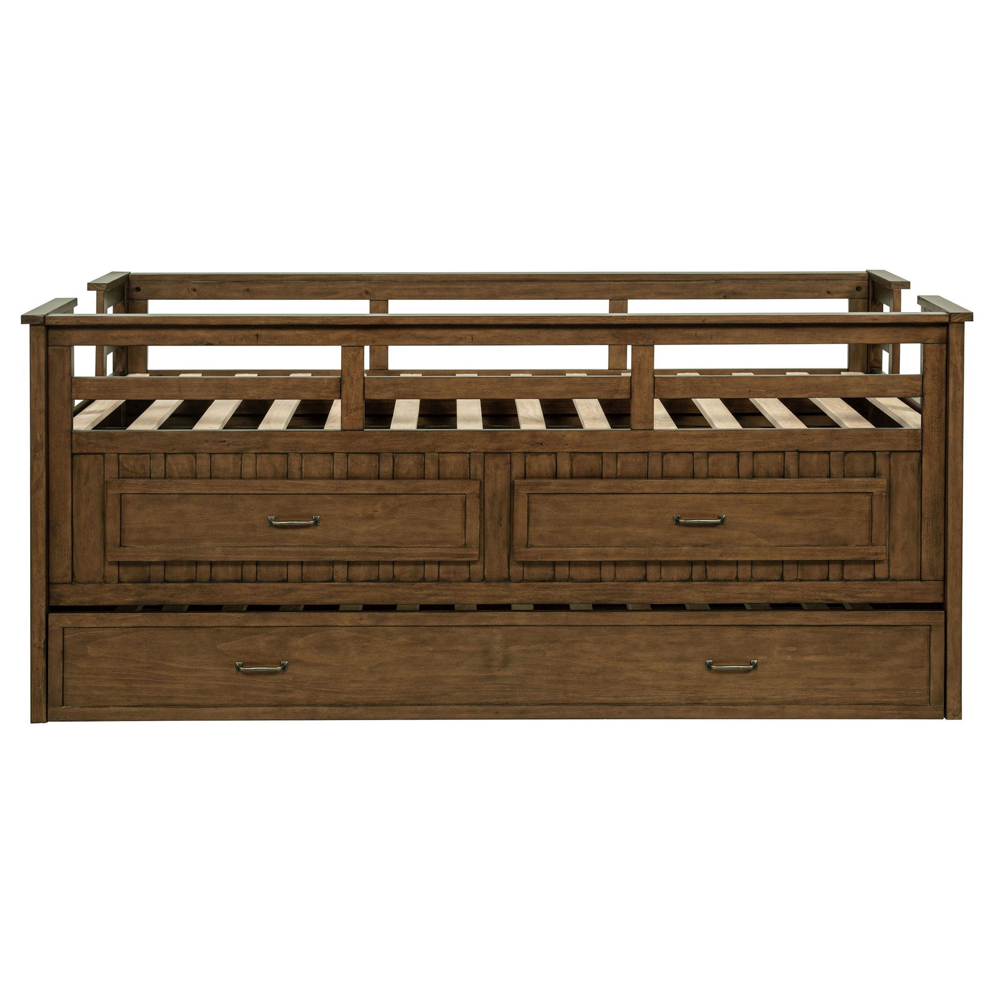 Starboard Captain's Bed with Trundle by HouseOfZazla in brown wood with front drawers on Tampa Home & Garden Store