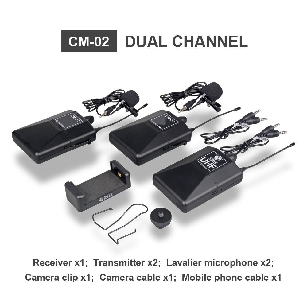 Sell My Stuff CM-02 dual-channel wireless microphone system, two transmitters and lavalier mics on Tampa Home & Garden Store