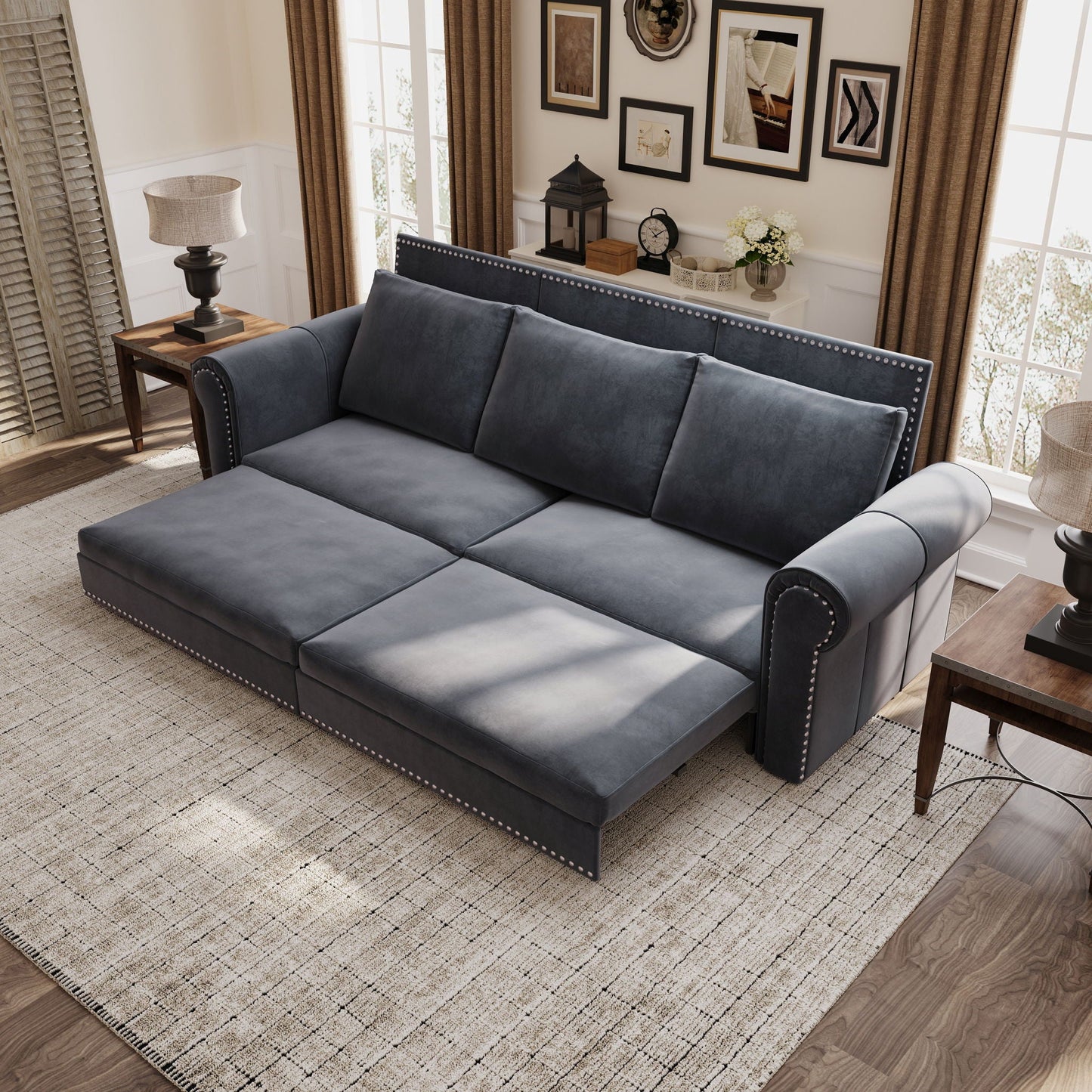 3 In 1 Convertible Sleeper and King Lounger