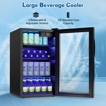 Nevera de bebidas con capacidad para 120 latas