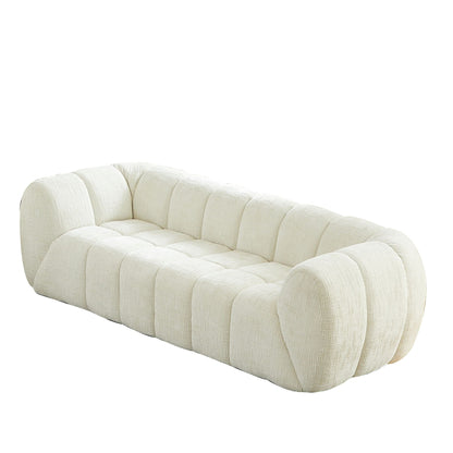 Modern Piano Key Backrest Sofa With Upholstery