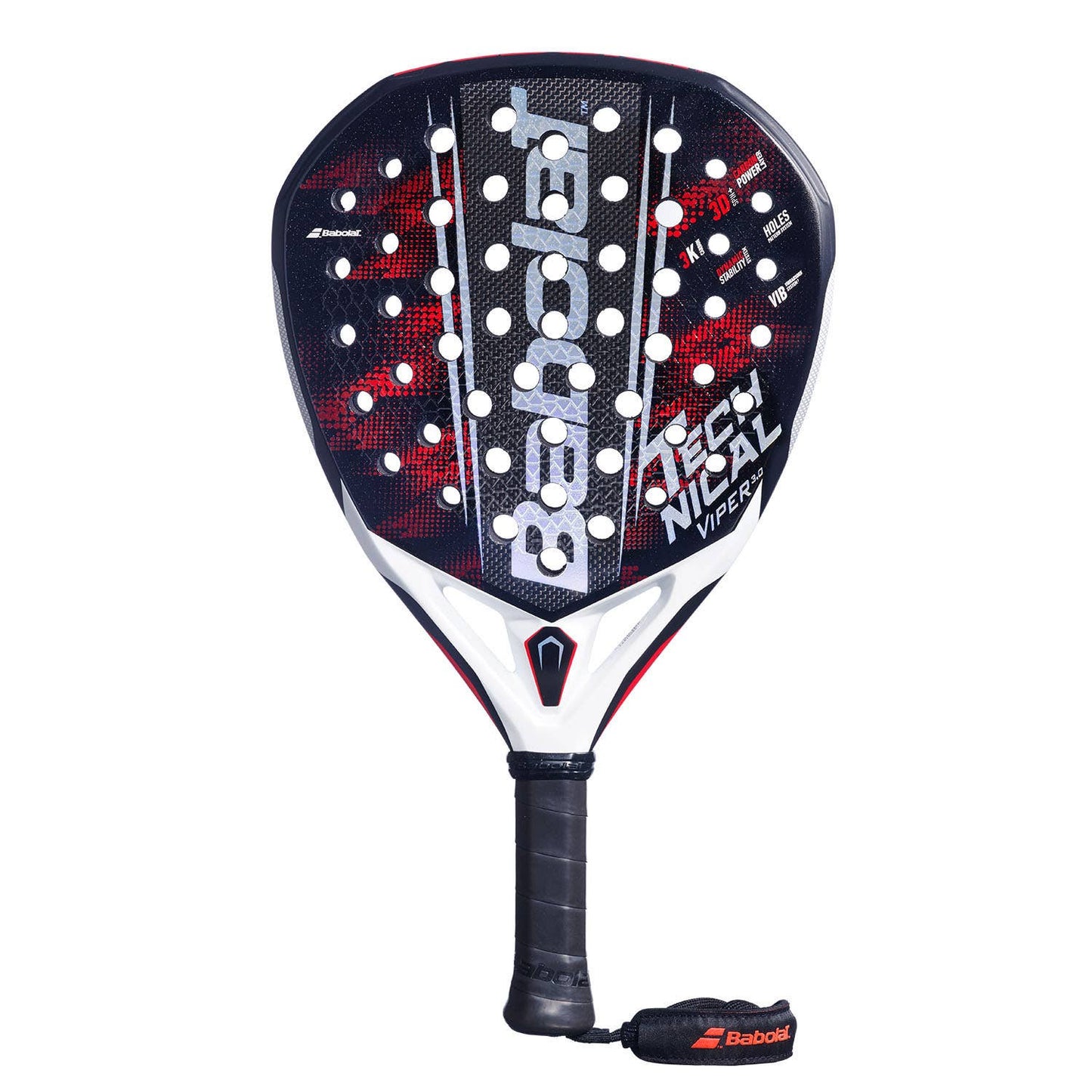 Babolat Technical Viper 3.0 Padel Racket navy blue with red graphics and white perforations on Tampa Home & Garden Store